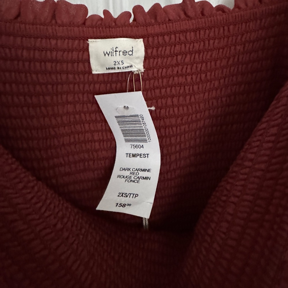 Aritzia Wilfred Tempest Dress in Dark Carmine Red - Picture 3 of 3